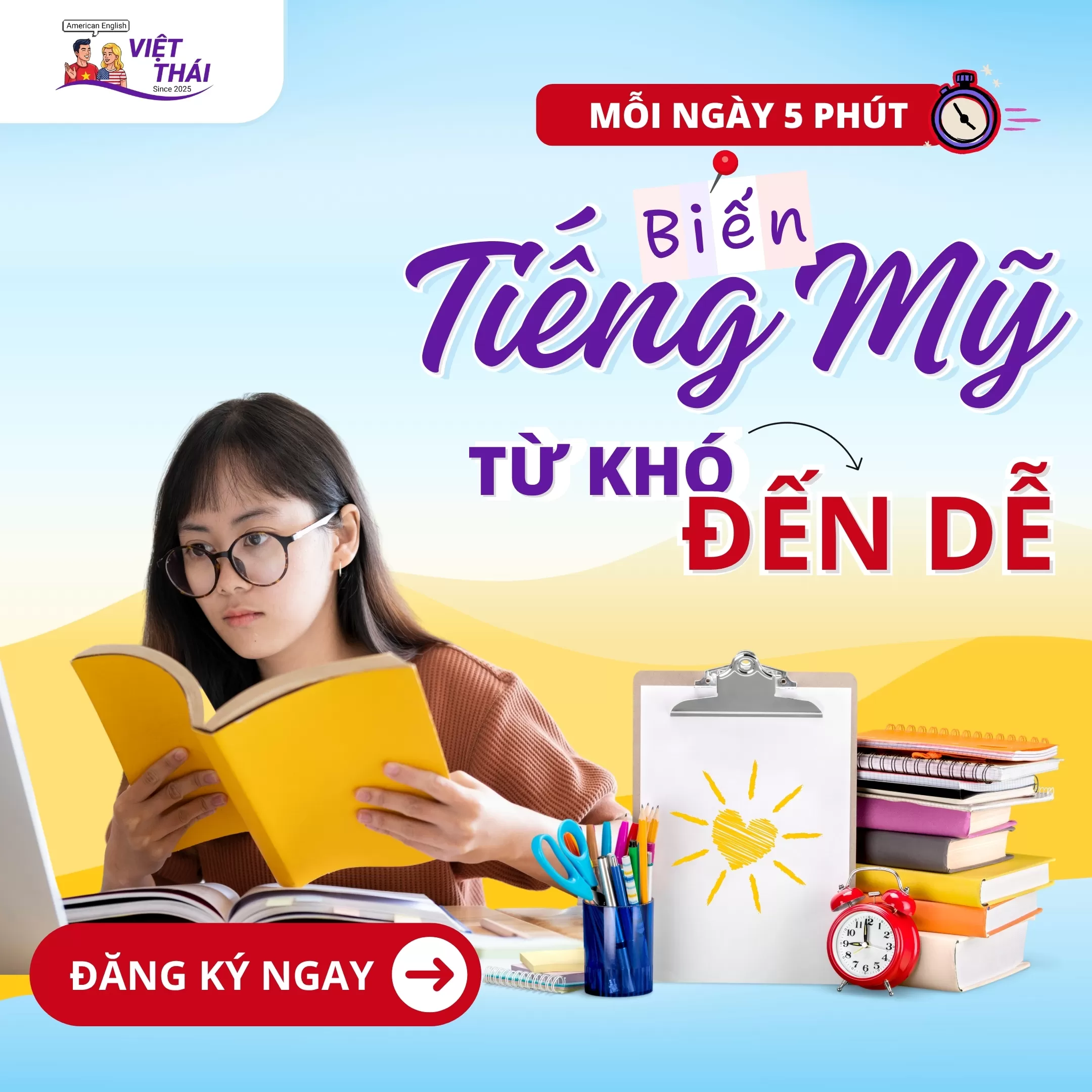 5 phút mỗi ngày: Phát Âm Chuẩn Chỉnh Từ Khóa Học Tiếng Anh Giọng Mỹ